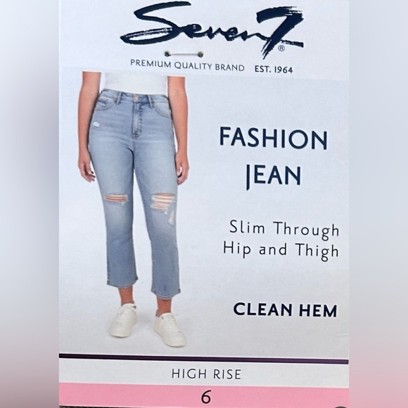 Seven7 Women’s High Rise Jeans Size 6 - Picture 2 of 2